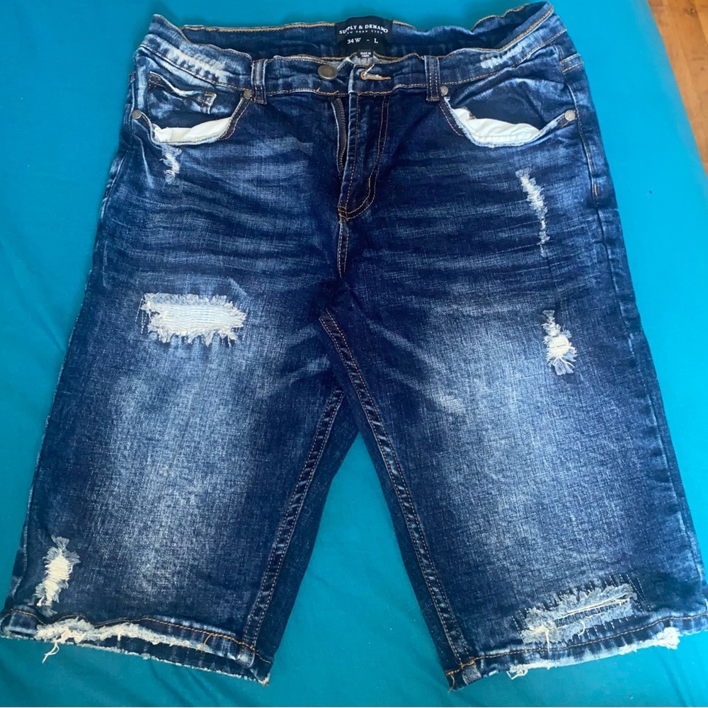 Supply & Demand Men’s Distressed Jeans Shorts